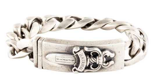CHROME HEARTS 'DAGGER' 9.5 IN SILVER BRACELET