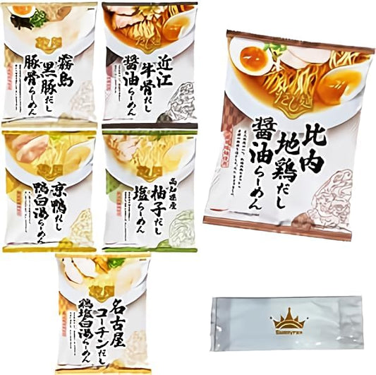 Instant Ramen, Bag Noodles, Assorted Ramen, Tabete, Dashi Noodles, 6 Types, Assorted Set, Chicken, Beef Bone