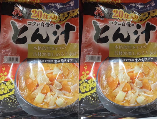 Shinshu Ichimiso Pork Soup, Fresh Miso Type, 20 Servings x 2 Set