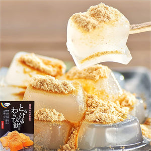 [Limited Brand] Melting Authentic Warabi Mochi, Made in Japan, Made with Authentic Warabi Starch, Japanese Confectionery Gift, Warabi Mochi (4.2 oz (120 g) x 2), Bag with Kinako Powder, Rainbow