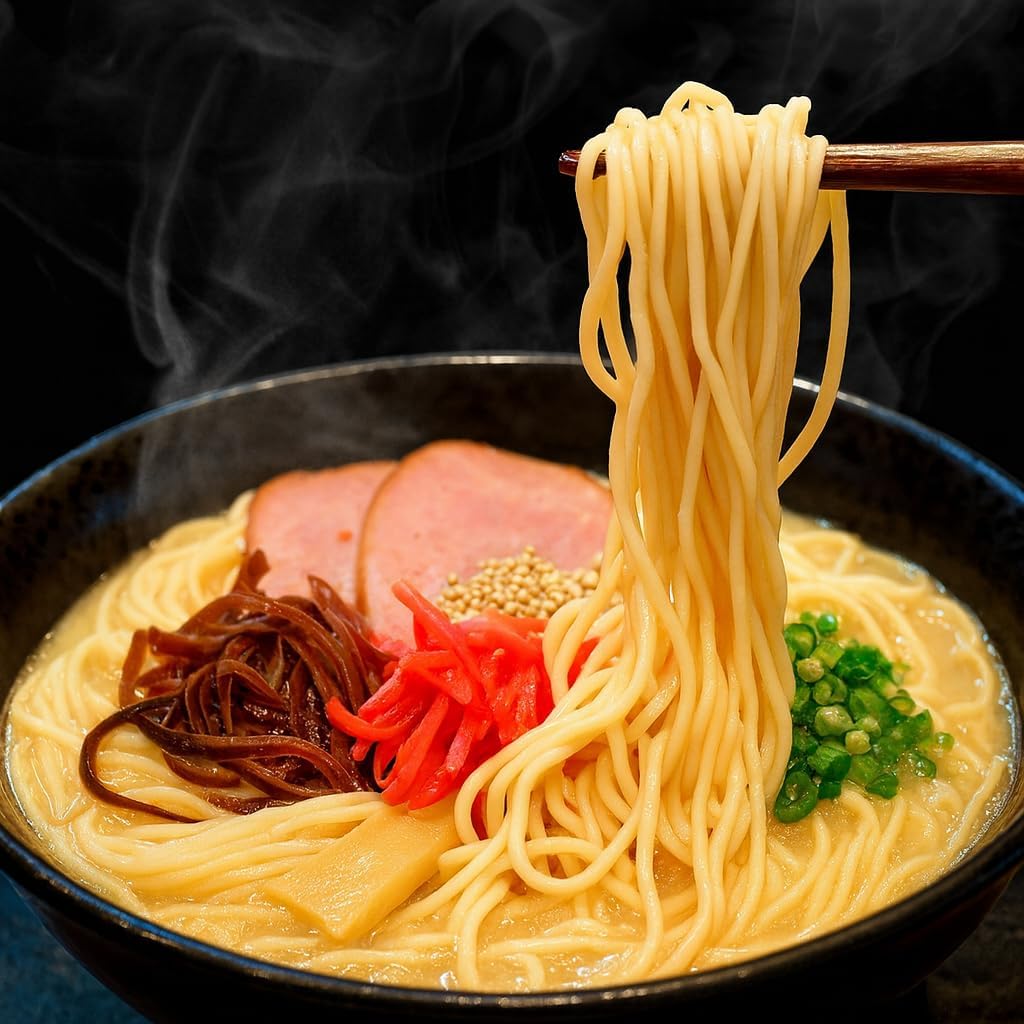 Hakata Tonkotsu Ramen (6 Servings) Local Pork Bone Trial Set [Dry Noodles, Soup, Gift, Present, Premium, Emergency Food, Preserved Food, Year-End Gift, Summer Gift, Instant ramen noodle]