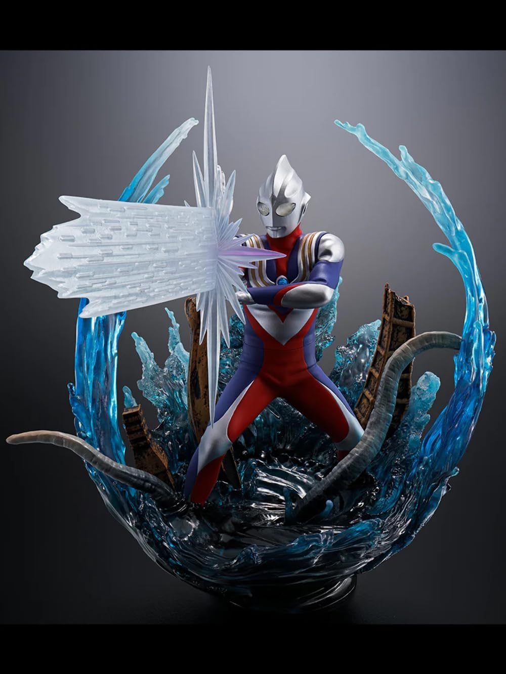 Figuarts Zero BAS63247 Ultraman Tiga Multi Type, Approx. 7.5 inches (190 mm), PVC / ABS Pre-painted Complete Figure
