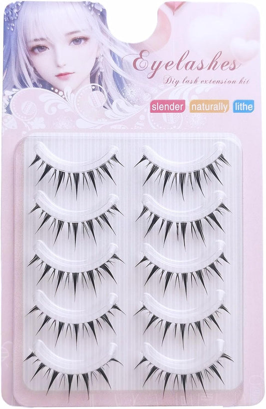 Bodermincer KT20 Natural Top Eyelashes, Popular Handmade, Actress Eyelashes, 5 Pairs