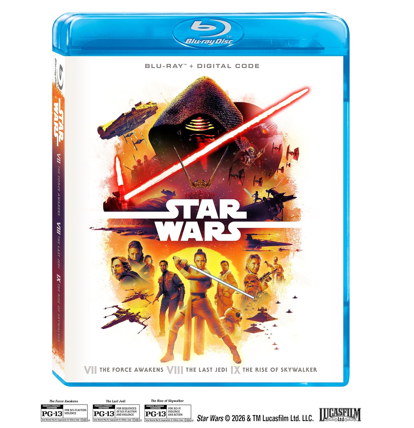 Star Wars: Sequel Trilogy (3 Discs) - Blu-Ray + Digital