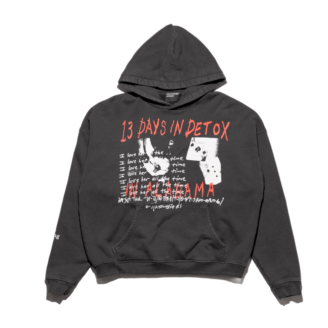 ENFANTS RICHES DEPRIMES 'BLACK' 13 DAYS IN DETOX HOODIE