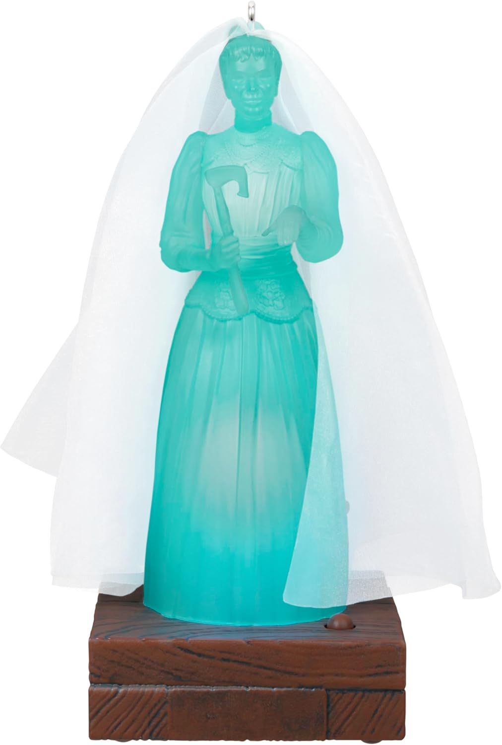 Hallmark Keepsake Adorno de Navidad, colección The Haunted Mansion de Disney, Constance Hatchaway con luz y sonido, regalos para fanáticos de Disney