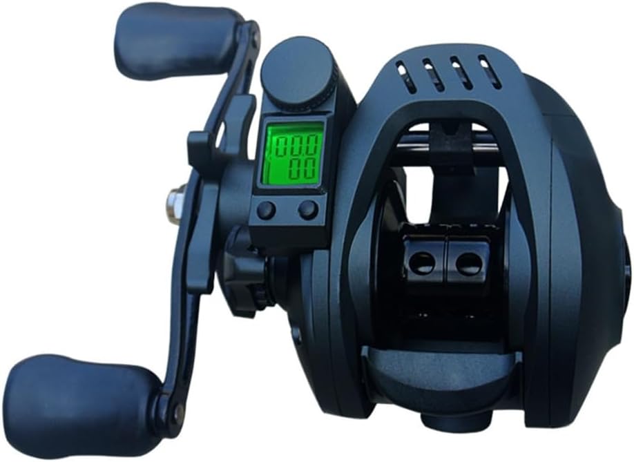 Metal Baitcasting Reel Led Screen Electronic Fishing Reel High Speed 6.3:1 8kg Waterproof Cast Drum Wheel Casting