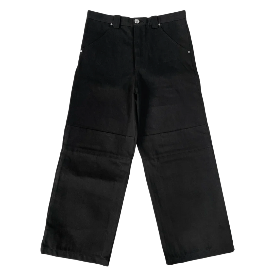 CHROME HEARTS 'STREET SWEEPER' BLACK DENIM PANTS Z