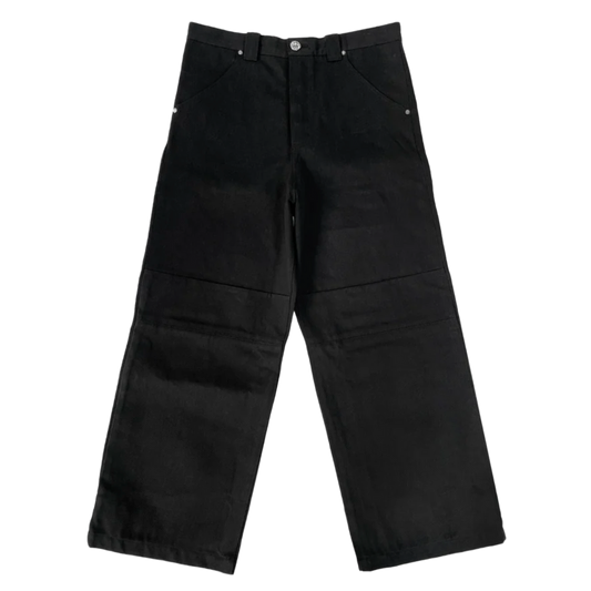 CHROME HEARTS 'STREET SWEEPER' BLACK DENIM PANTS Z