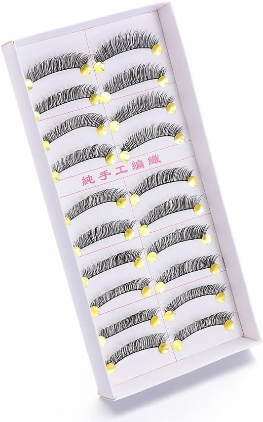 10 Pairs New Classic Makeup Beauty False Eyelash Extensions Long Thick Cloth