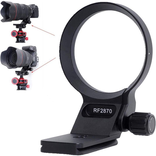 iShoot 74.5mm Metal Camera Ring Tripod Mount Ring, Lens Support Collar, Lens Bracket Collar, Tripod Socket for Canon RF 28-70mm f/2L USM, Bottom Quick Release Plate with 1/4 3/8 Screw Hole, Fits