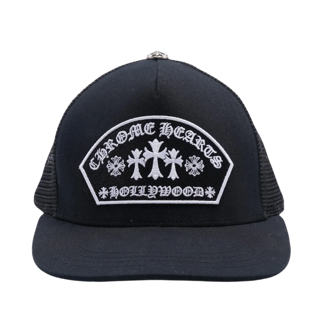 CHROME HEARTS 'KING TACO PATCH' BLACK TRUCKER HAT