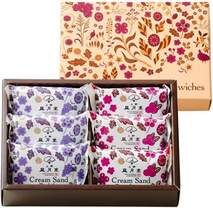 【Ueno Fugetsudo Cream Sandwich 6-piece Set】 Sweets, Baked Goods, Year-end Gift, Mother's Day, Gift, Cookies, Biscuits, Raisin Sandwich