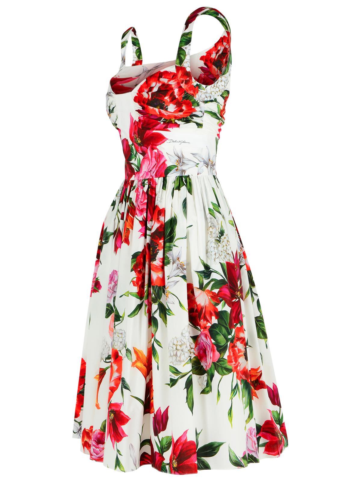 Dolce  Gabbana ドルチェ＆ガッバーナホワイトコットンポップリンドレス - Image 1