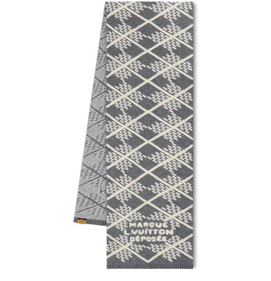 LOUIS VUITTON 57th Street NYC Exclusive Damier Argyle Scarf - Image 1