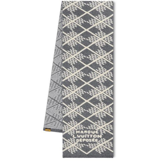LOUIS VUITTON 57th Street NYC Exclusive Damier Argyle Scarf - Image 1