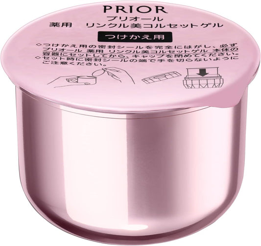 PRIOR (Official) Shiseido Priol Medicated Wrinkle Beauty Corset Gel, Replacement Quasi Drug, 3.2 oz (90 g), All-in-One Wrinkle Improvement