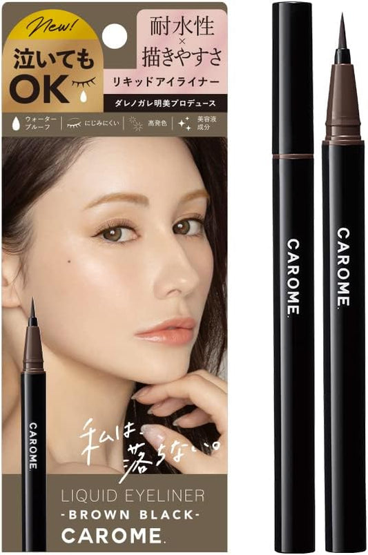 CAROME Liquid Eyeliner [Brown Black] Black Brown Renewal Produced by Akemi Darenogare Waterproof