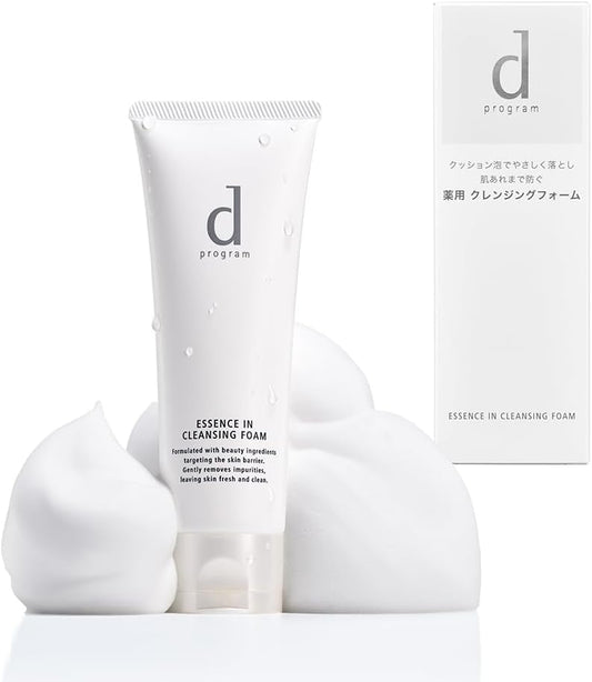 [Official] d Program Essence in Cleansing Foam, Facial Cleansing, Sensitive Skin/Hypoallergenic/Moisturizing/Rough Skin Prevention/Acne Prevention, Fragrance-free, Quasi-Drug, 4.2 oz (120 g)