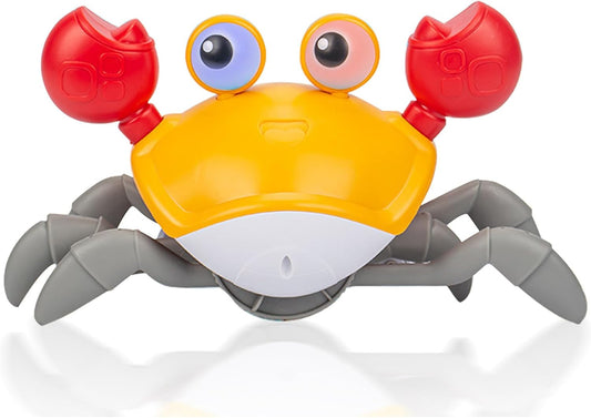 XINBAOHONG Crab Toy, Escape Crab Toy, Crawling Crab, Moving Crab for Kids, Avoiding Obstacles, Sensor Included, Music Included, LED Light, USB Rechargeable, Moving Toy, Educational Toy, Boys and