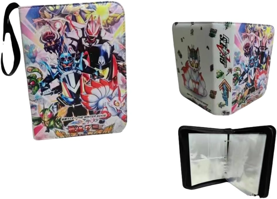 Kamen Rider Card File, Kamen Rider Gatchard, Seal File, Card, Storage Bag, Storage Box, 4 Pockets, Holds 400 Sheets, PU Shell, Children's Gift, Collecting Cards, Moe Goods, Gift (C) Parallel Imported