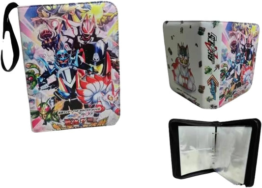 Kamen Rider Card File, Kamen Rider Gatchard, Seal File, Card, Storage Bag, Storage Box, 4 Pockets, Holds 400 Sheets, PU Shell, Children's Gift, Collecting Cards, Moe Goods, Gift (C) Parallel Imported