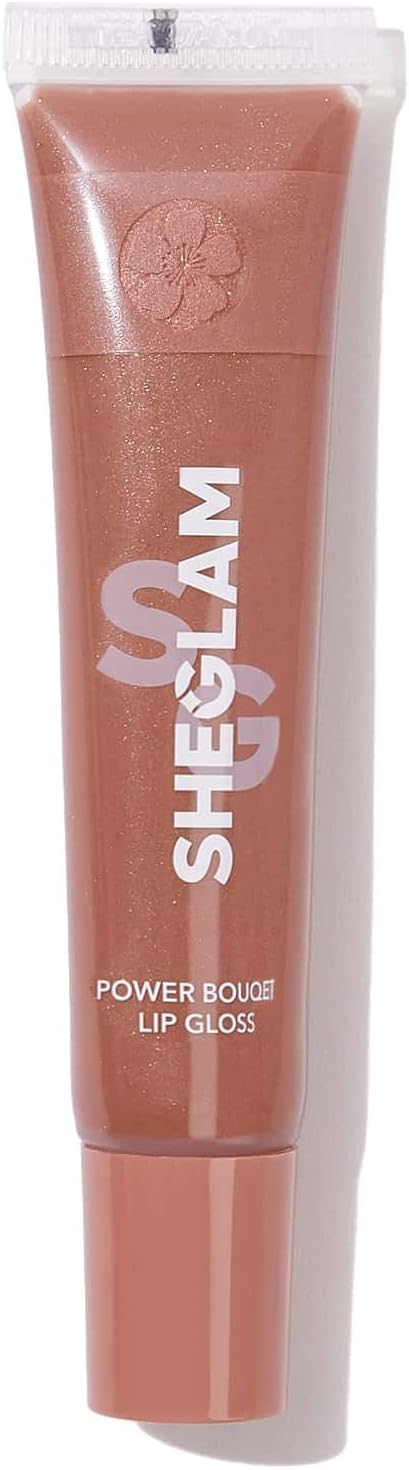 SHEGLAM Power Bouquet Lip Gloss | Super Gloss, Moisturizing, 3D, Non-Stick, Cruelty-Free Sunny Sands