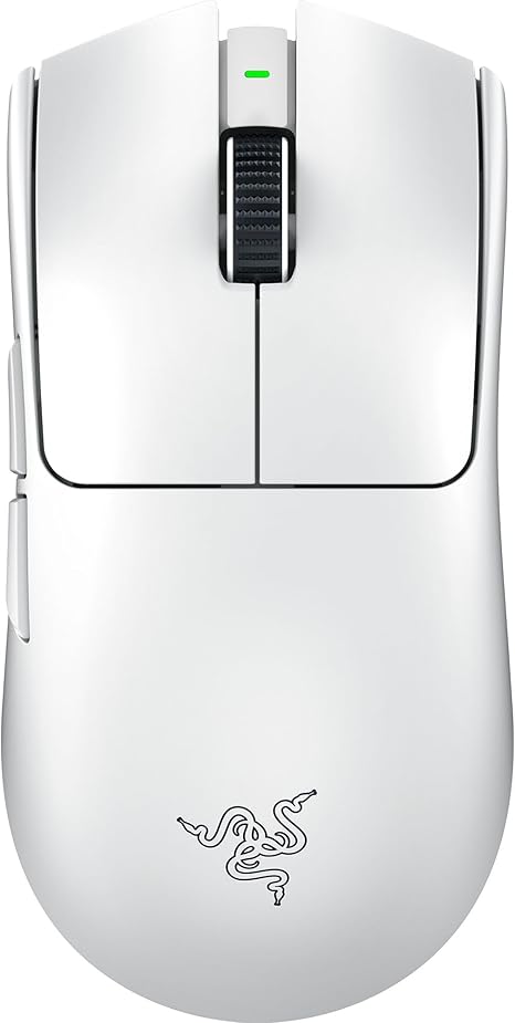 Razer Viper V3 Pro (White Edition) Gaming Mouse, Wireless, 1.9 oz (55 g), Ultra Lightweight, 2nd Generation, Razer Focus Pro, Optical Sensor, 35000DPI High Speed Wireless, Optical Mouse Switch, 6