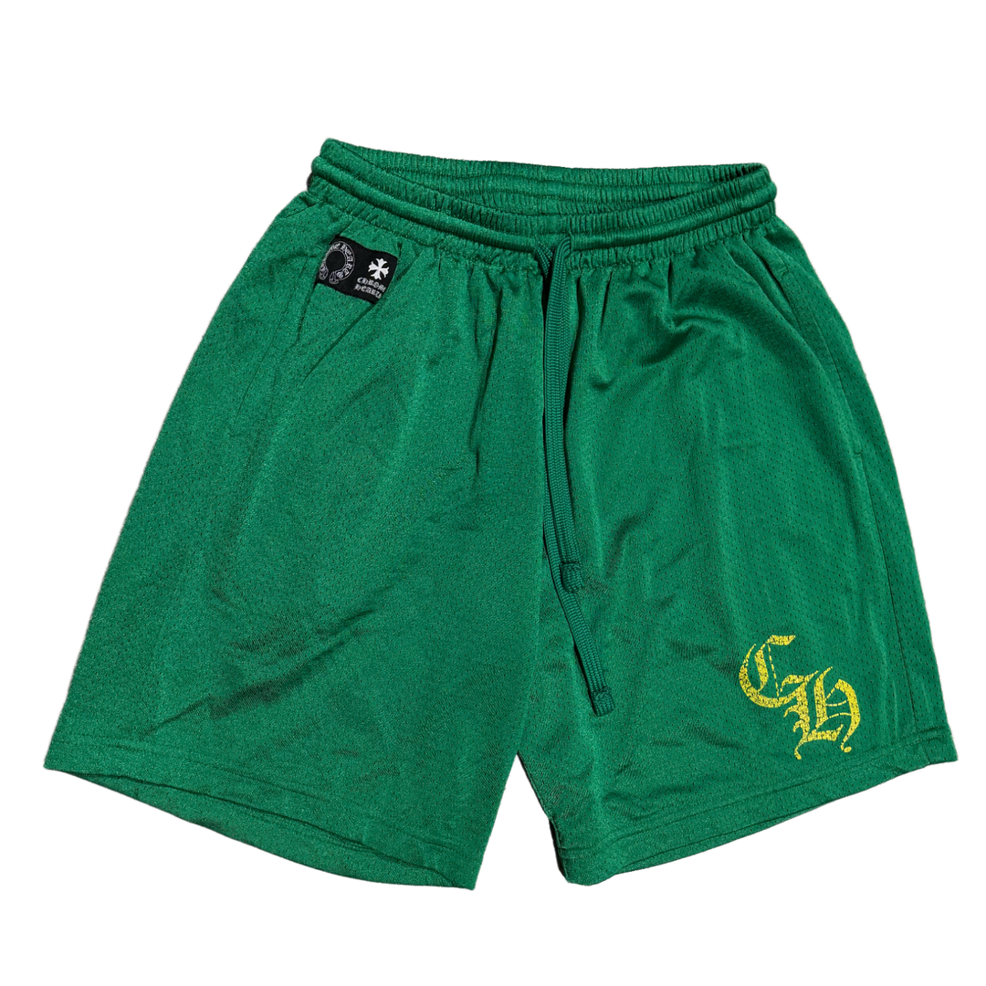 CHROME HEARTS 'GREEN' MESH SHORTS