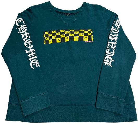 CHROME HEARTS MATTY BOY 'ANTIDOTE' GREEN CREWNECK