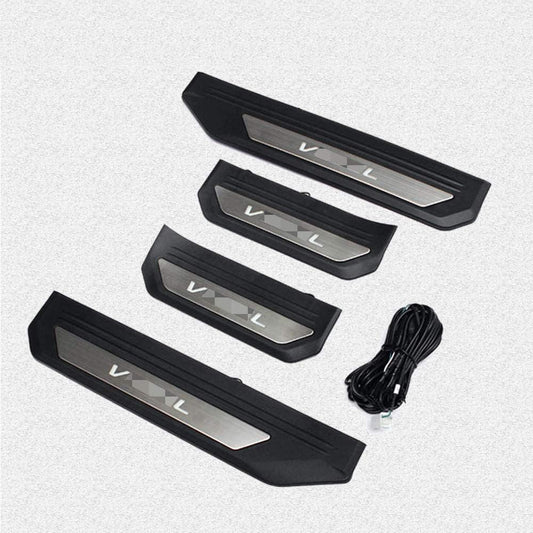 Honda Vezel RU RS Side Step Garnish, Stainless Steel, Scuff Plate, Step Guard, Interior Parts, 4P (LED Type)