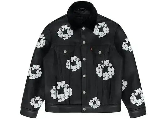 DENIM TEARS X LEVI'S LEATHER COTTON WREATH BLACK DENIM SET