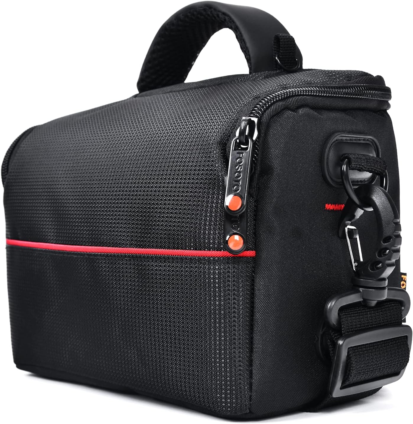 FOSOTO Compact Camera Bag SLR Camera Case with Rain Cover Waterproof Dual Camera Case with Shoulder Strap for Canon EOS M50 PowerShot SX420 SX430 SX70 SX50 SX30IS Soni a6400 RX10 DSC-H300 Nikon