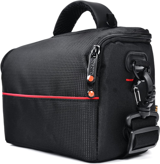 FOSOTO Compact Camera Bag SLR Camera Case with Rain Cover Waterproof Dual Camera Case with Shoulder Strap for Canon EOS M50 PowerShot SX420 SX430 SX70 SX50 SX30IS Soni a6400 RX10 DSC-H300 Nikon