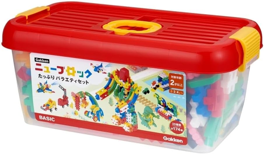 Gakken New Block Plenty Variety Set (Ages 2 and Up), 35 Types, 174 Parts 83719