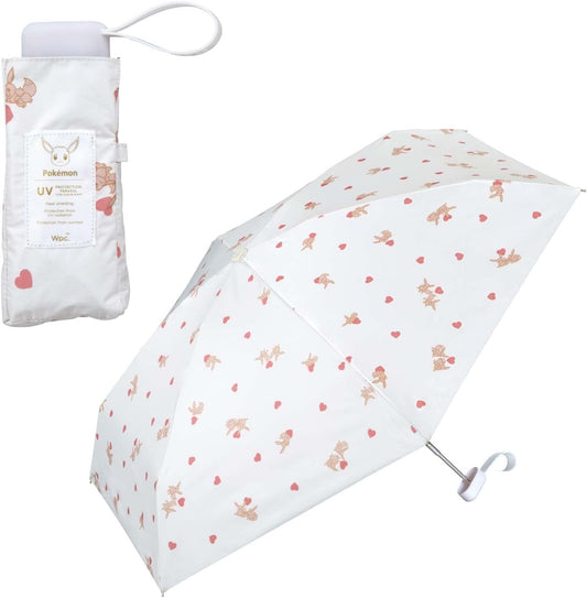 [2025] Wpc. Parasol, Pokémon, Shading Together, Mini-Off (Eevee) (100% Shading Rate/100% UV Reduction/UPF50+, Heat Shielding/Rainy Days) Folding Umbrella, Lightweight, Collaboration Compact 801-PM003-102