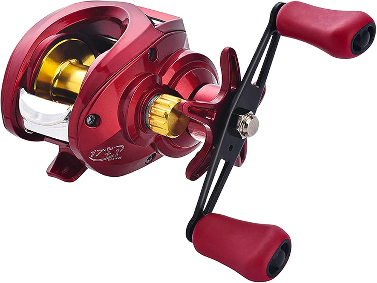 Bait Reel Fishing Reel Bait Finesse Reel Shallow Groove Spool Ultra Lightweight Aluminum Alloy Spool Strong Magnetic Brake for Saltwater Fishing Freshwater (Right Handle)
