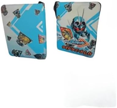 Kamen Rider Card File, Kamen Rider Gatchard, Seal File, Gotchard Card Storage Bag, Storage Box, 4 Pockets, Holds 400 Sheets, PU Shell, Children's Gift, Collecting Cards, Moe Goods (D) [Parallel Import
