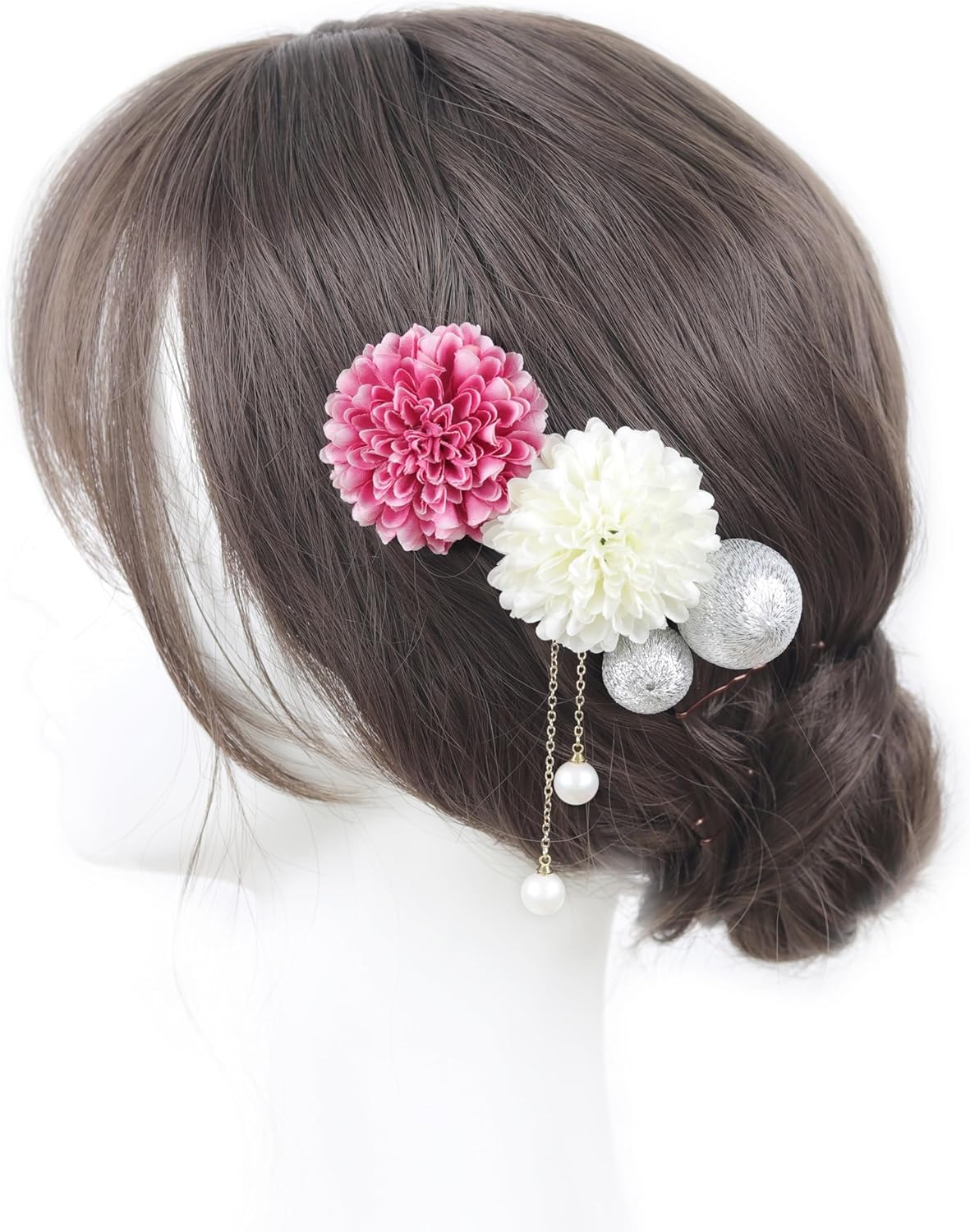 NANA Handmade Hair Ornament, Ping Pong Mu, Japanese Ball, Cute, Coming of Age Ceremony, Shichi-Go-San Fireworks Festival, Yukata, Graduation Ceremony, School Entrance Ceremony, Summer Festival