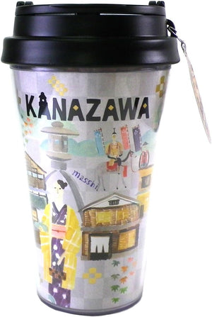 STARBUCKS Starbucks Staba, Japan Limited, Kanazawa Exclusive Tumbler, Renewal Design, Japanese Style, Chaya-Ai, Yuzen Nago, Kimono, Kyoto, Rika Maeda, Border, Line Ishikawa, Kanazawa Region Limited, White Tumbler, My Bottle, 12 oz / 355 ml
