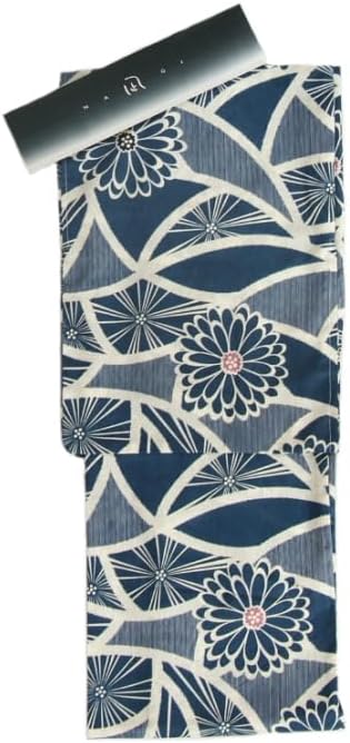 Nagi Yukata, Yukata, Brand, Indigo Color, Chrysanthemum Pattern, Made of Waterfall Flow Fabric Perfect for Yukata, 100% Cotton, indigo