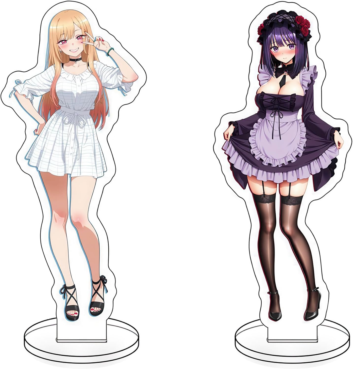 Kisekoi Marin-chan from Cosplay Love Acrylic Stand 2 Pieces [Kaiyumu Kitagawa Shizukutan Ver & Regular Clothing Version] Anime Goods Height 3.9 inches (10 cm) [My Dress-Up Darling]