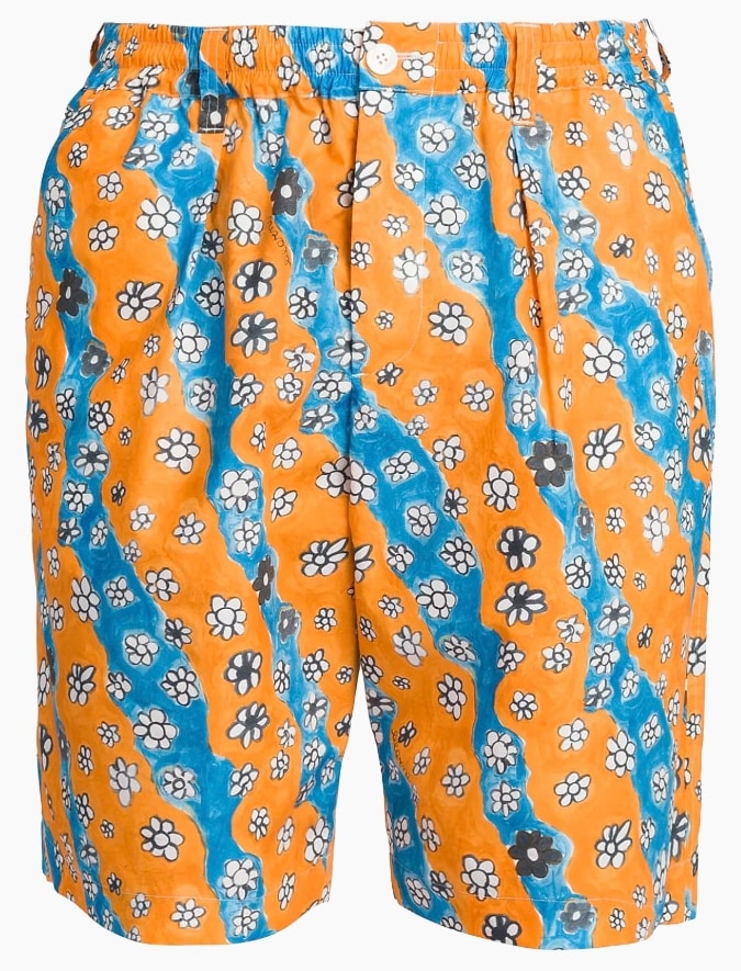 MARNI 'STRIPED FLORAL' SHORTS