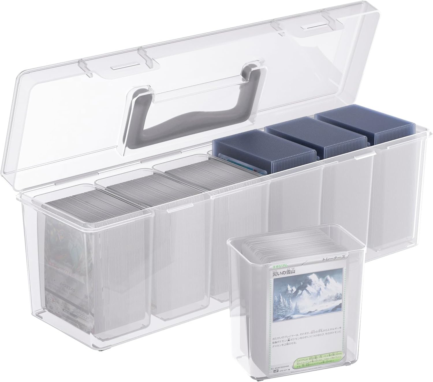 Yotakala Storage Box, Pokemon Card Case, 900+ Cards, Storage Box, Top Loader, Storage, Card Box, Trading Card Case, Trading Card Case, Card Case, Large Capacity, Transparent Card Holder, Compatible