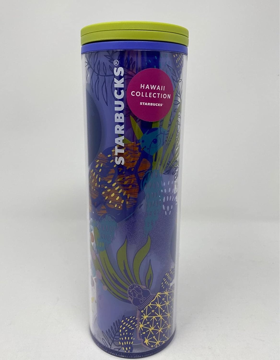 Starbucks Hawaii Collection - Vaso de luna de tortuga marina azul de 16 onzas