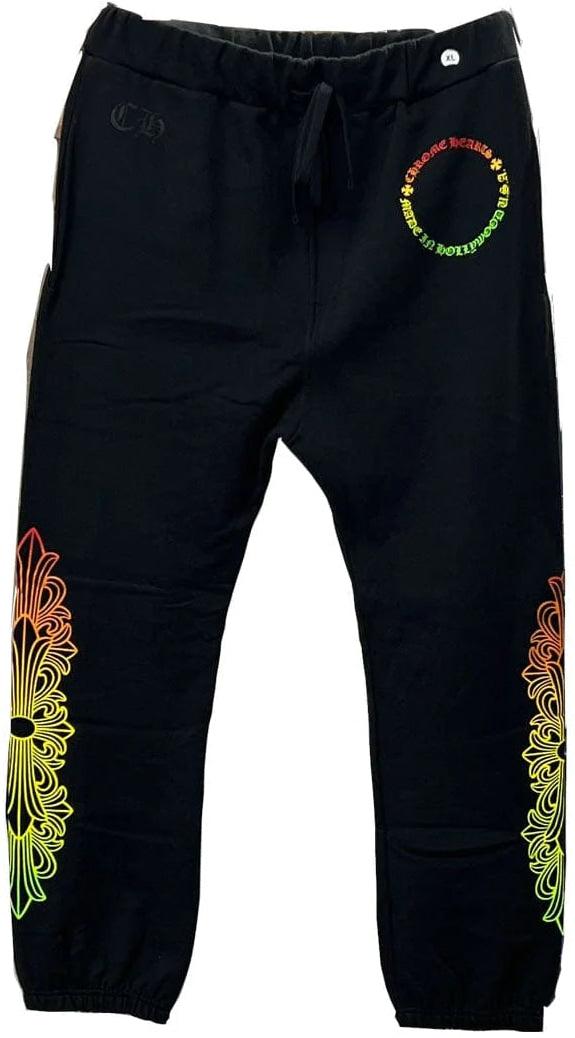 CHROME HEARTS 'GRADIENT LOGO' BLACK SWEATPANTS