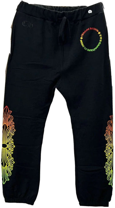 CHROME HEARTS 'GRADIENT LOGO' BLACK SWEATPANTS