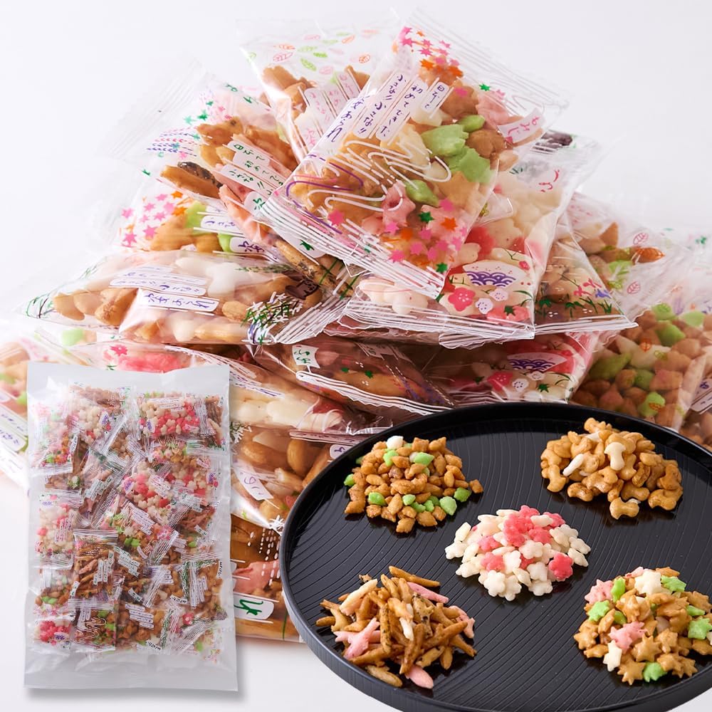 Natural Lifestyle Petite Sakame (7.1 oz (200 g) Individual Packaging Sweets Assorted, Rice Sweets