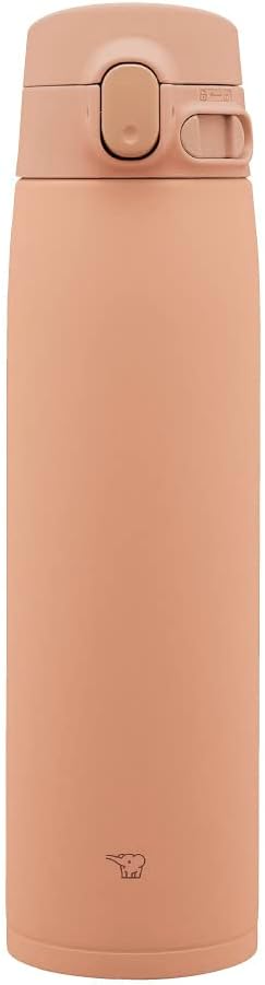 ZOJIRUSHI Stainless Mug SM-VA72-TM Water Bottle, Seamless Lid, Large Capacity, 24.3 fl oz (720 mL), Quick-Open, Integrated Lid and Gasket, Easy to Clean, Just 3 Parts to Wash, Pale Taupe