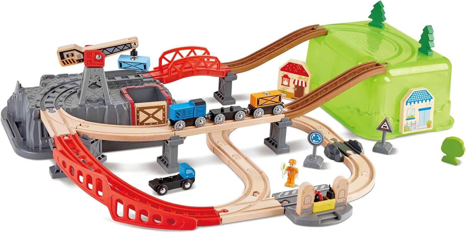 Hape E3764 Clean Up Box Rail Set